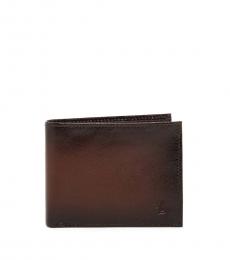 Original Penguin Brown Michigan Slim Bi-Fold Wallet