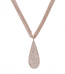 Ralph Lauren Rose Gold eardrop Triple Strand Necklace