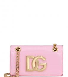 Dolce & Gabbana Light Pink Logo Mini Shoulder Bag