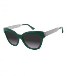 Dark Green Black Cat Eye Sunglasses