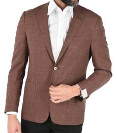 Brown Tweed Side Vents Right Blazer