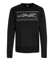 Just Cavalli Black Logo Slim Fit Sweatshirt