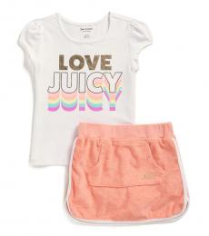 Juicy Couture 2 Piece T-Shirt/Scooter Skirt Set (Girls)