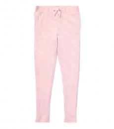 Girls Hint Of Pink French Terry Leggings