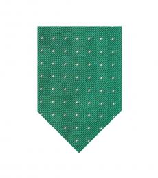 Ralph Lauren Green Small Polka Dot Tie