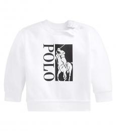 Ralph Lauren Baby Boys White Big Pony Sweatshirt