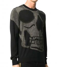 Alexander McQueen Black Skull Logo Sweater