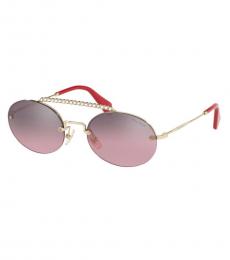 Miu Miu Pink Evolution Round Sunglasses