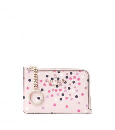 Kate Spade Light Pink Glitter Dots Card Holder