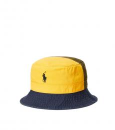 Yellow Blocked Chino Bucket Hat