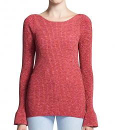 Theory Red Long-Sleeve T-Shirt