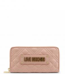 Love Moschino Light Pink Quilted Wallet