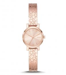 DKNY Rose Gold Logo Strap Watch