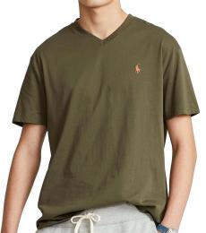 Olive Classic-Fit V-Neck T-Shirt