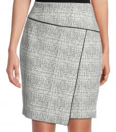 DKNY Light Grey Asymmetric Mini Skirt