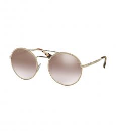 Prada Brown Round Sunglasses