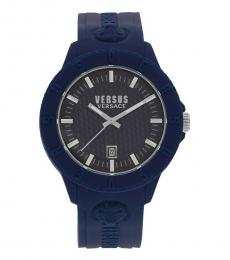 Versus Versace Navy Blue Logo Watch