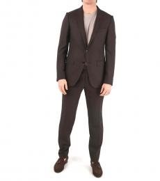 Ermenegildo Zegna Dark Brown Silk 2-Button Suit