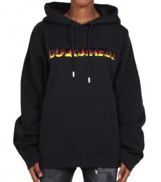 Dsquared2 Black Hooded Logo Sweatshirt