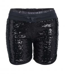 Philipp Plein Black Sequined Shorts