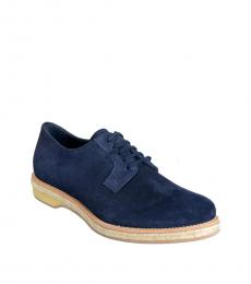 Blue Suede Leather Lace Ups