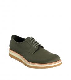 Olive Canvas Leather Lace Ups