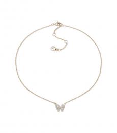 DKNY Gold Pave Butterfly Pendant Necklace