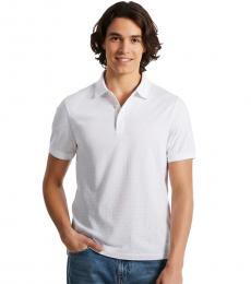 Michael Kors White Logo Print Polo