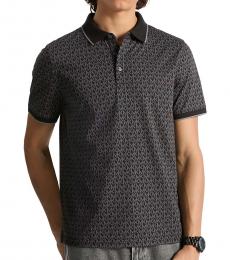 Michael Kors Black Logo Print Polo