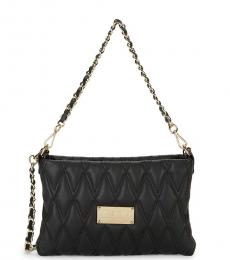 Mario Valentino Black Vanille D Sauvage Medium Shoulder Bag