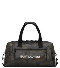 Saint Laurent Camo Print Nuxx Large Duffle Bag