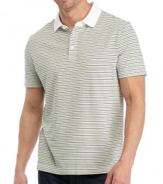 Michael Kors White Striped Polo