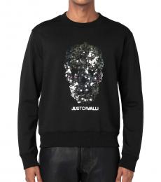 Just Cavalli Black Printed Sweatshirt