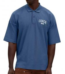 Coach Navy Relaxed Fit Logo Polo