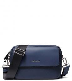 Michael Kors Dark Blue Hudson Medium Crossbody Bag