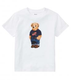 Ralph Lauren Little Boys White Polo Bear T-Shirt