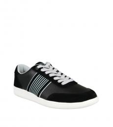 Emporio Armani Black Suede Leather Sneakers