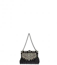 Dolce & Gabbana Black Embellished Small Shoulder Bag
