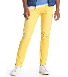 7 For All Mankind Yellow Adrien Slim Straight Jeans