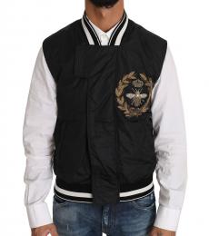 Dolce & Gabbana Black Royal Crown Bee Logo Jacket