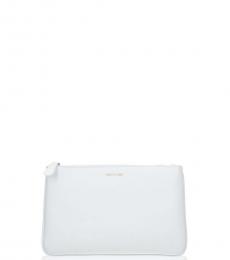 Balenciaga White Zip Solid Clutch