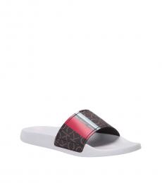 Calvin Klein Dark Brown Caliri Signature Slides