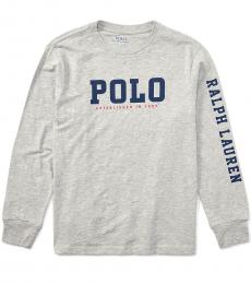 Ralph Lauren Boys Andover Heather Graphic T-Shirt