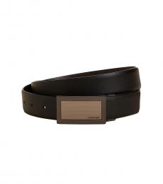 Calvin Klein Black-Brown Smooth Leather Reversible Belt