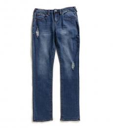 True Religion Boys Blue Geno Distressed Slim Fit Jeans