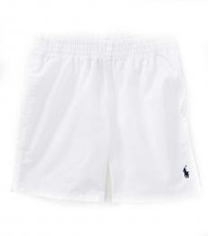 Little Boys White Chino Pull-On Shorts