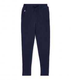 Ralph Lauren Girls French Navy French Terry Leggings