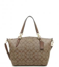 Coach Khaki Saddle Kelsey Small Satchel