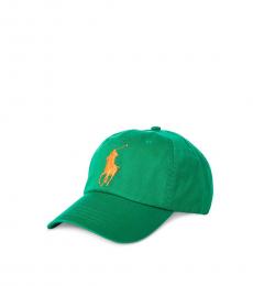 Ralph Lauren Green-Orange Baseball Big Pony Cap