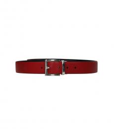 Prada Red-Black Reversible Belt